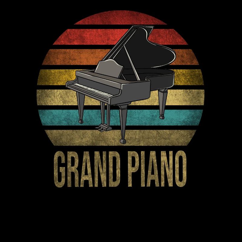 Piano à queue Musique Pianiste Retro Sunset