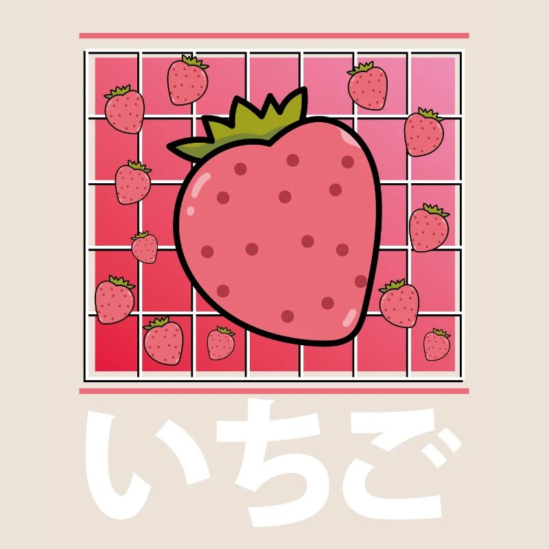 Nette Kawaii Frische Erdbeere