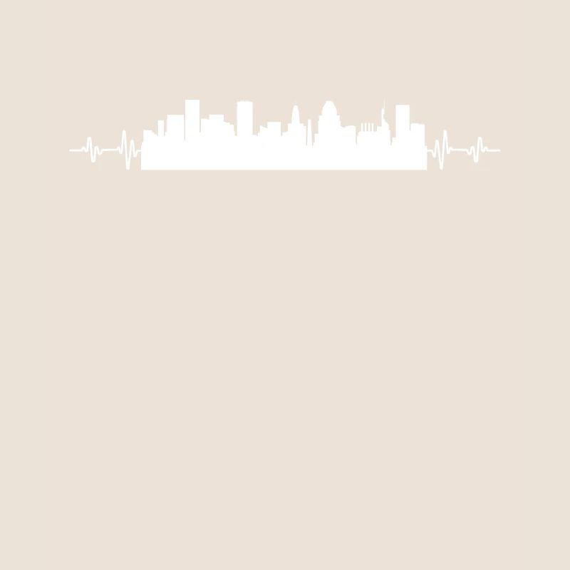 Baltimore Heartbeat Pulse Skyline