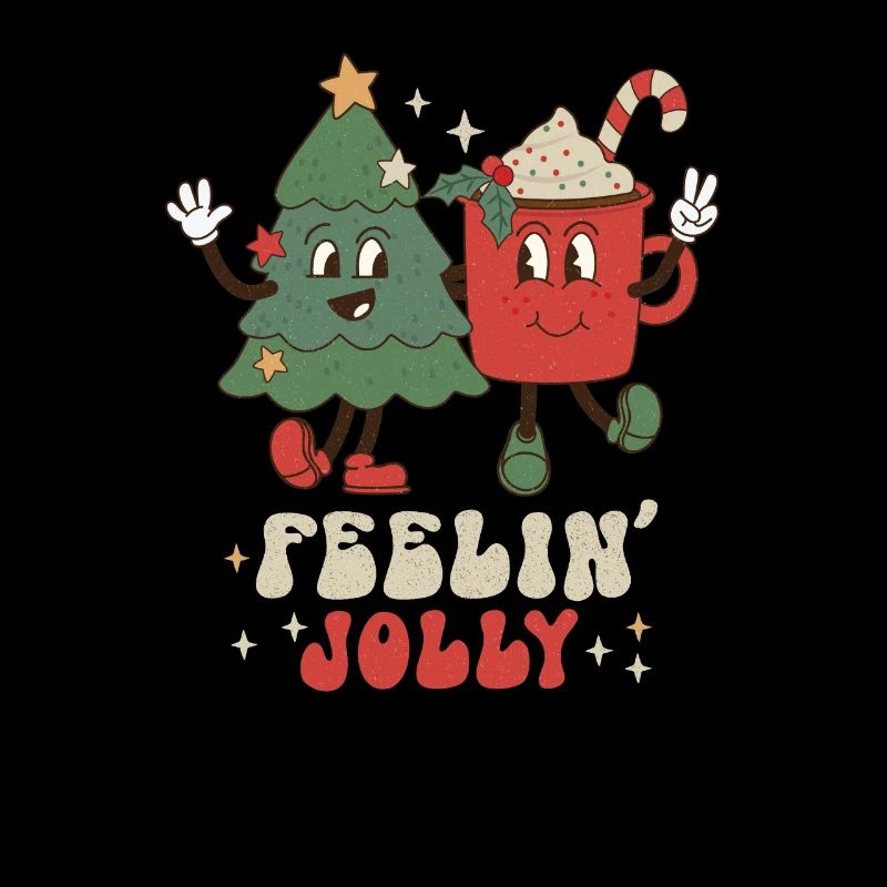 Feeling Jolly Noël Retro Chanson de Noël