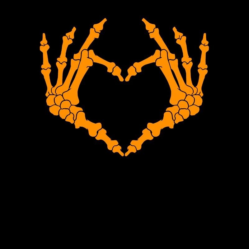Squelette de cœur Halloween