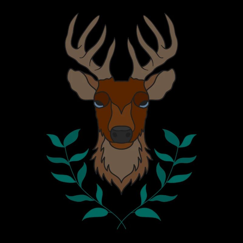 Rothirsch Geweih mit Hirschgeweih