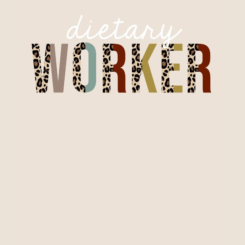 Dietary worker Leopard Print Funny Gift