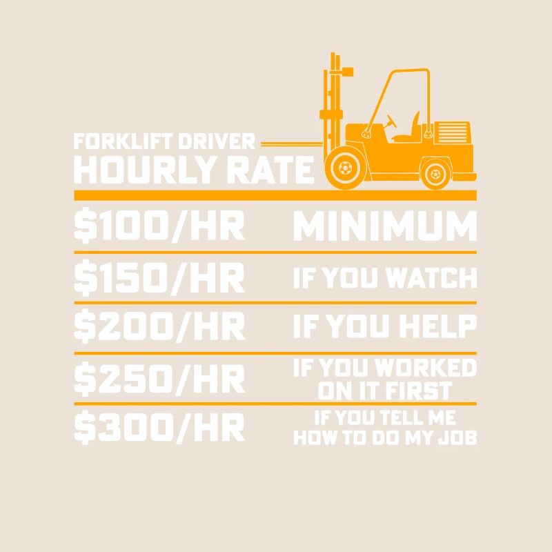Forklift driver operator funny design