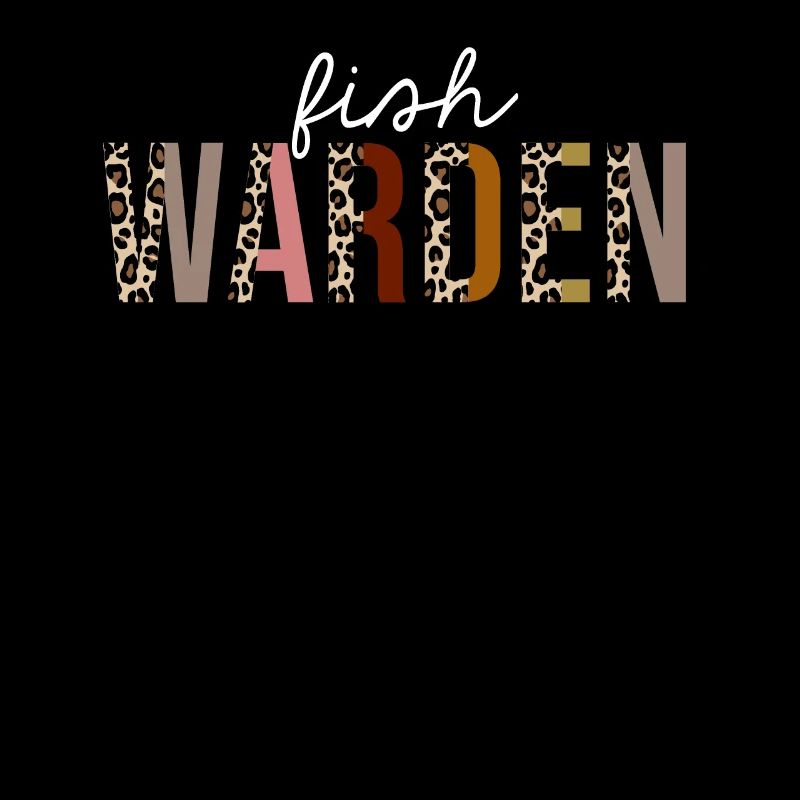 Fish Warden Leopard Print Funny Gift