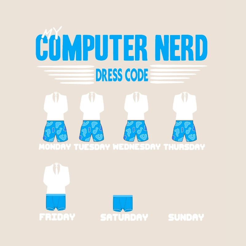 Funny My Computer Nerd Dress Code T-Shirt