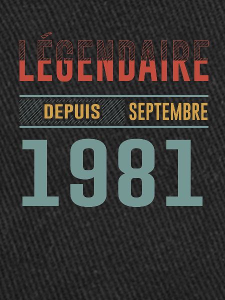 Légendaire Depuis Septembre 1981 Anniversaire