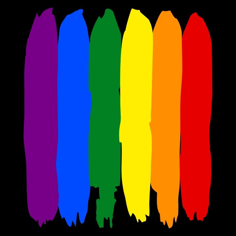 Pride - Regenbogen Pinselstriche