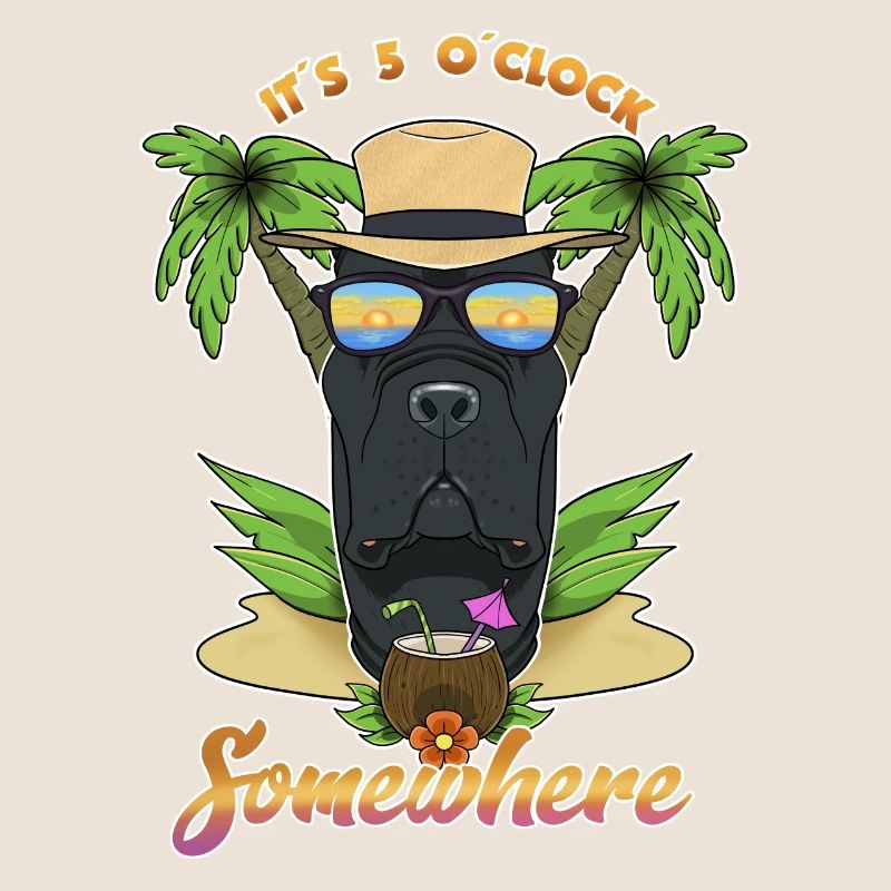 Il est 5 OClock quelque part en buvant Cane Corso