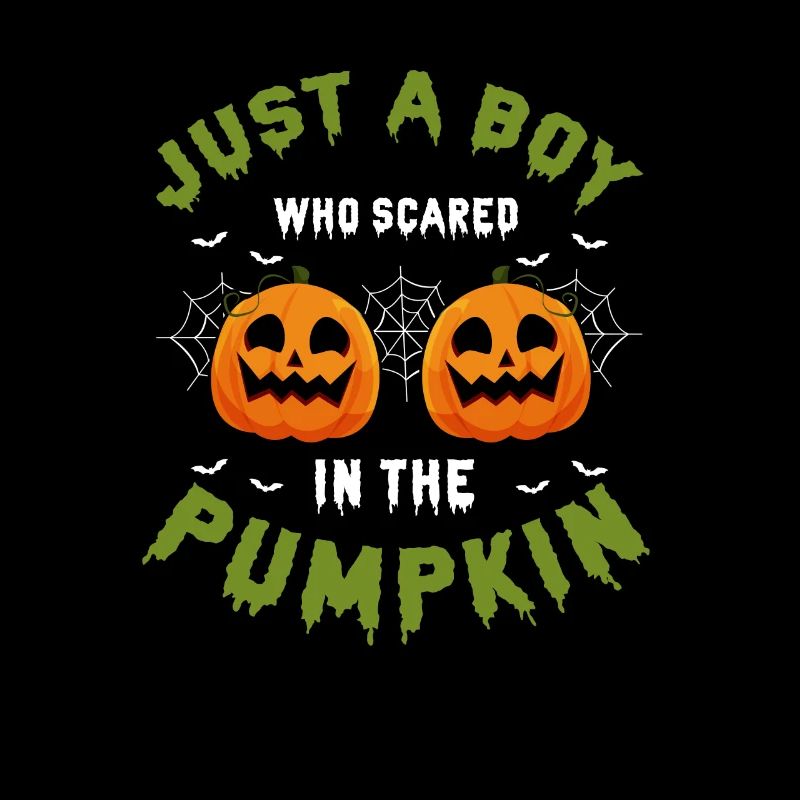 A Boy Who Scared In The Pumpkin Funny Halloween
