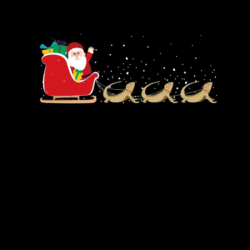 Bearded Dragon sleigh - Funny Bearded Dragon
