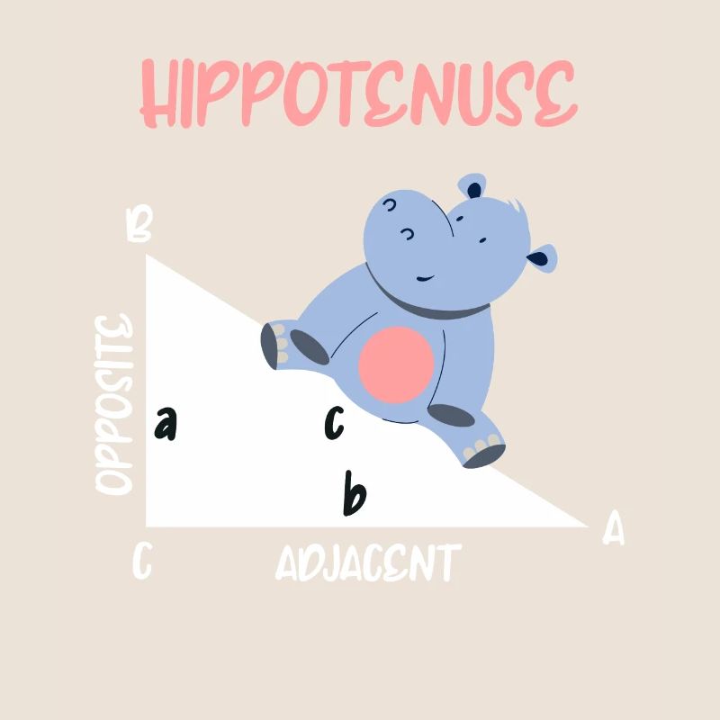 Mathématicien Hippotenuse Hippo Triangle