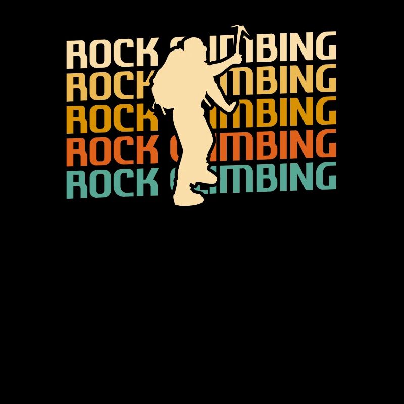 Retro Vintage Classic Rock Climbing Climber