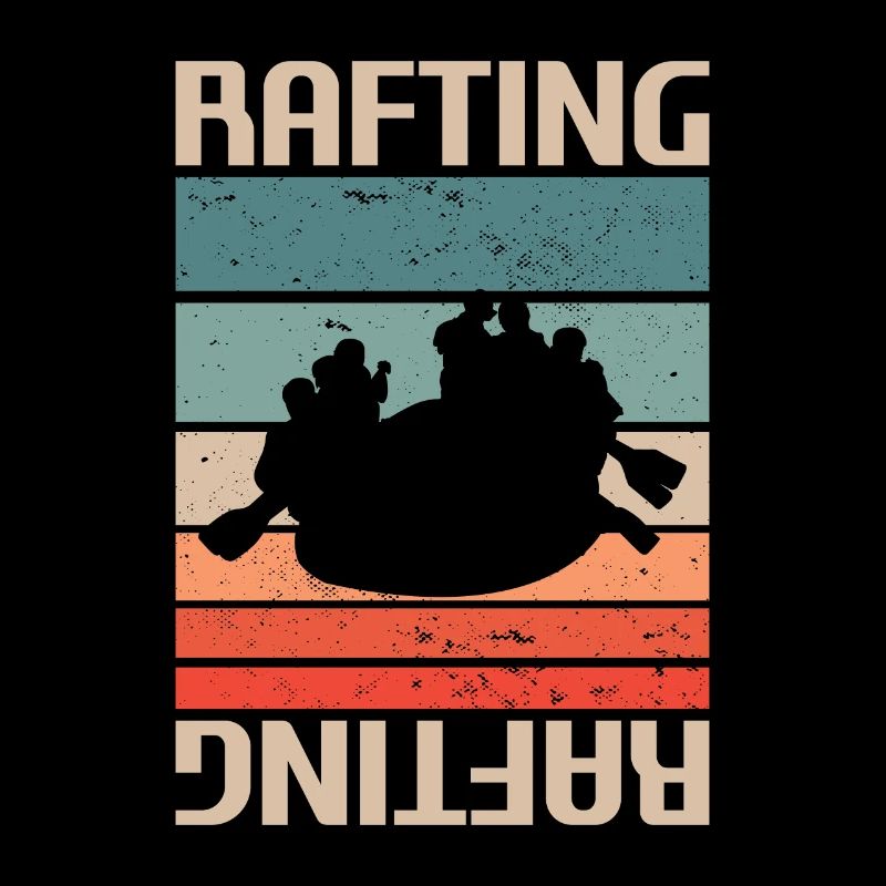 Retro Vintage Classic Water River Rafting Kayaker