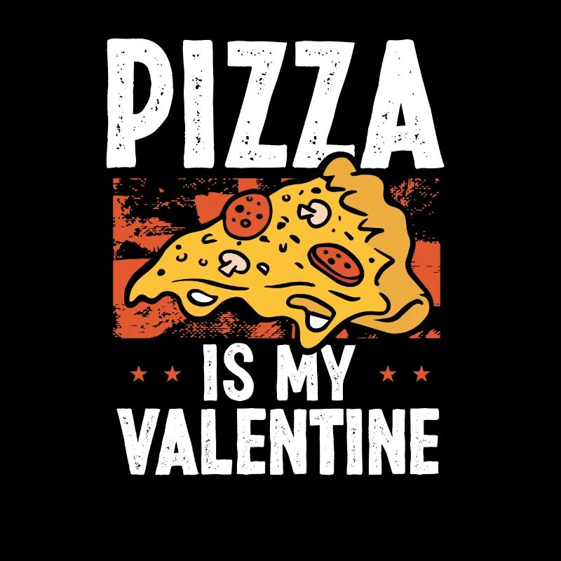 Pizza eating is my Valentine's Day