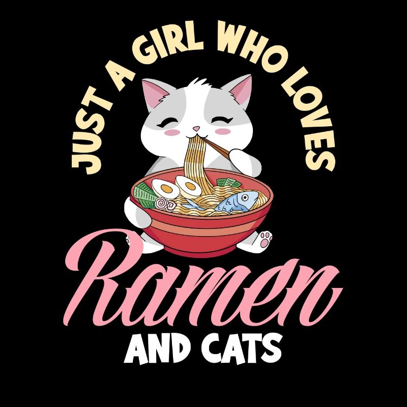 Nur Ein Mädchen Das Ramen und Katzen Liebt