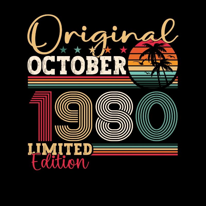 Original Octobre 1980 42e anniversaire Cadeau Cool