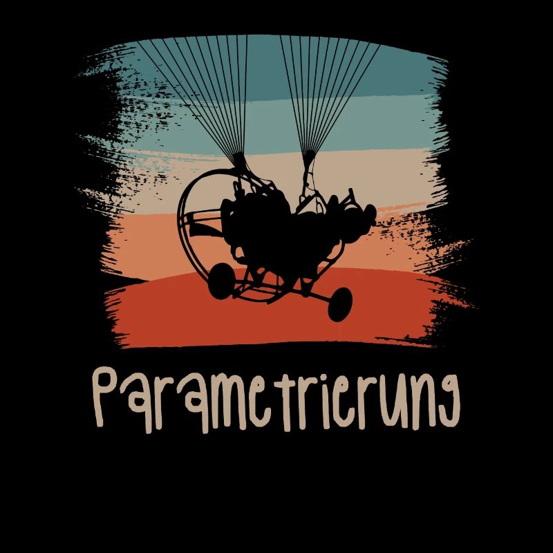 Retro Vintage Classic Paramotoring Paragliding