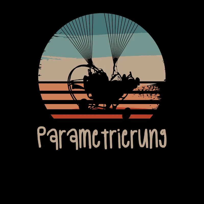 Retro Vintage Classic Paramotoring Paragliding