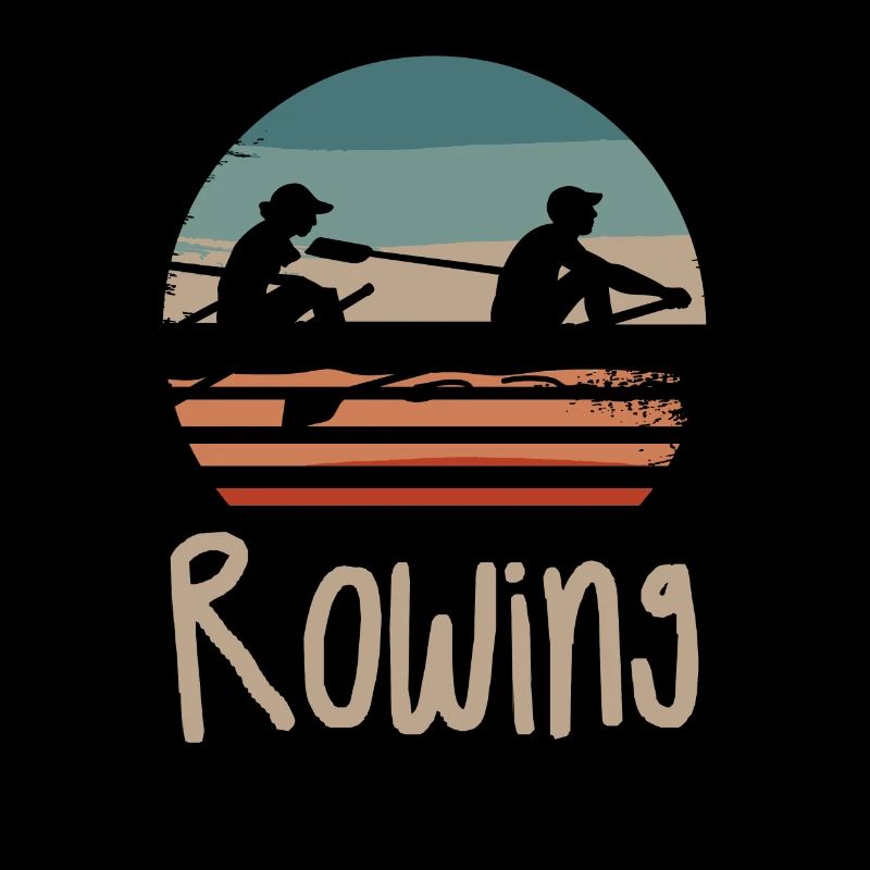 Retro Vintage Classic Rowing Kayak Rower