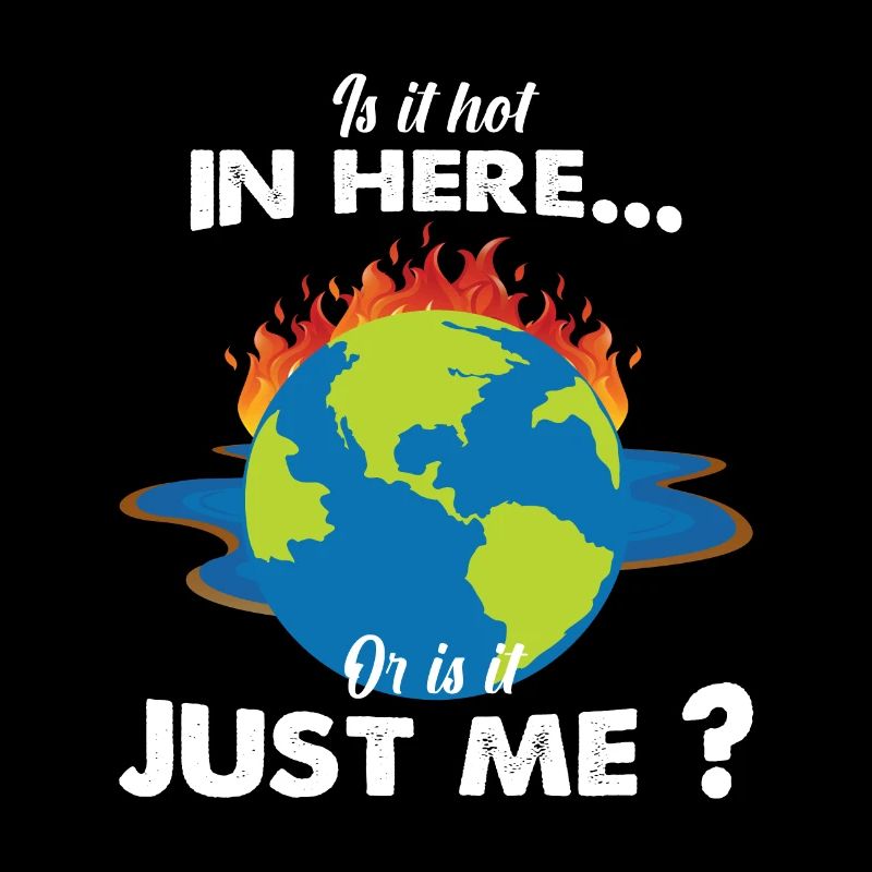 Global warming funny Earth burns and sweats