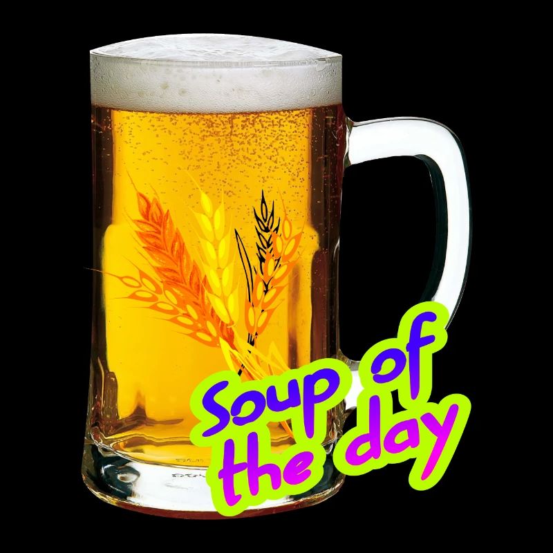 Bier. Suppe des Tages.