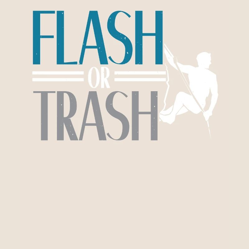 Flash oder Trash Felskletterer Boulderer Bouldern