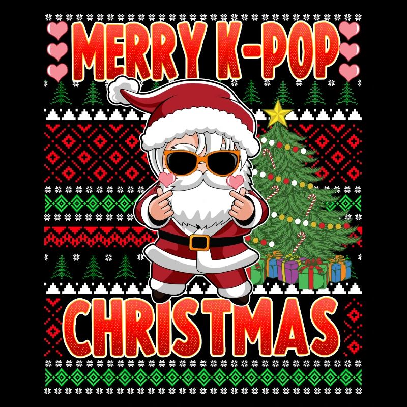Joyeux Noël K-Pop Mignon Père Noël K Pop