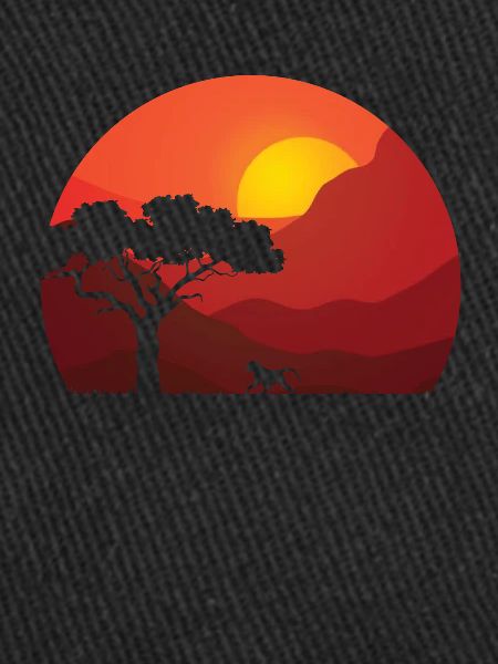 Baboon at sunset