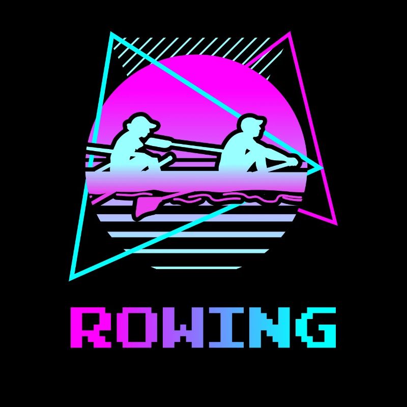 Retro Vintage Classic Rowing Kayak Rower