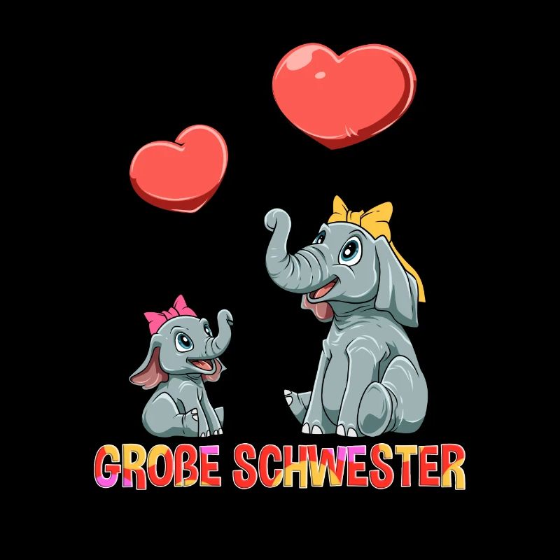 Große Schwester Elefanten Geschwister Kinder