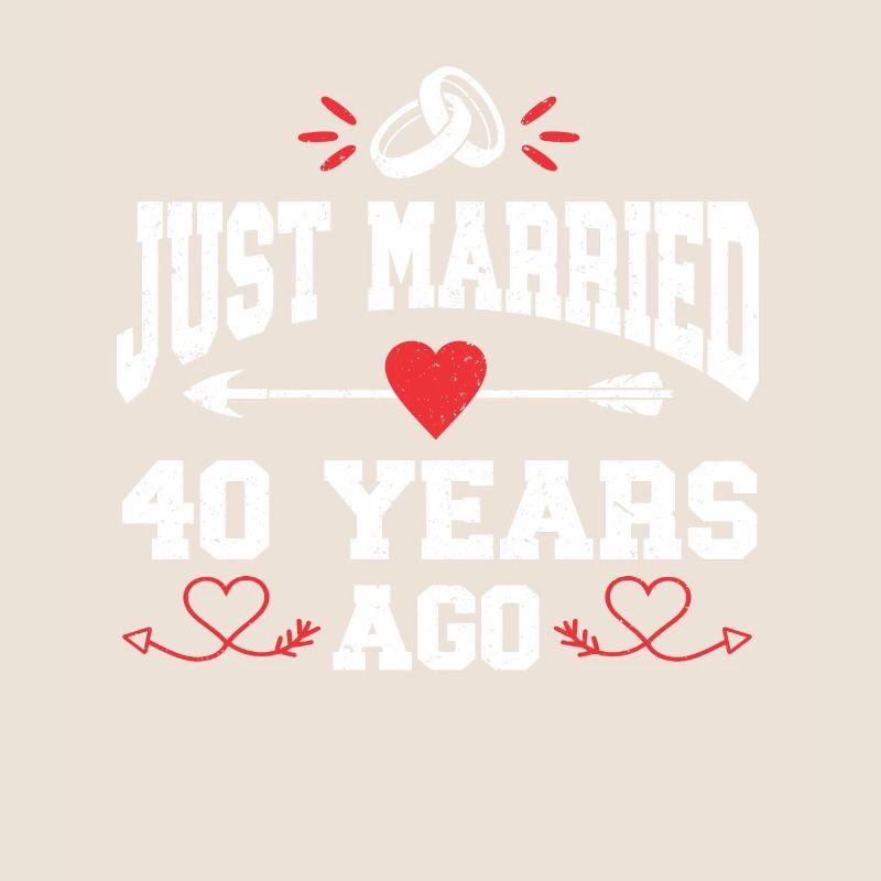 Just Married 40 Years Ago 40th Wedding Anniversary