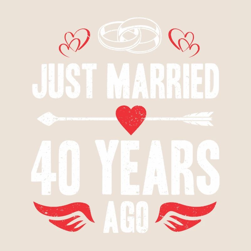 Just Married 40 Years Ago 40th Wedding Anniversary