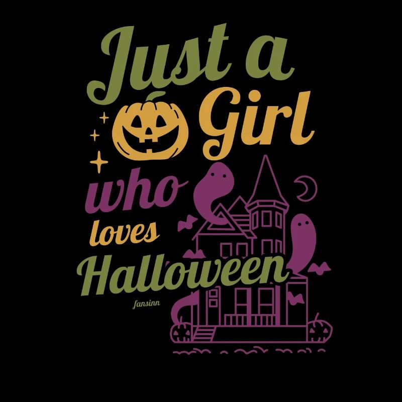 Nur ein Mädchen das Halloween liebt