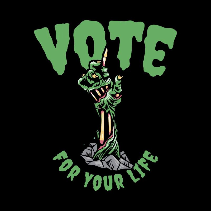 Halloween Voting Zombie Spooky Monsters Horror Fan
