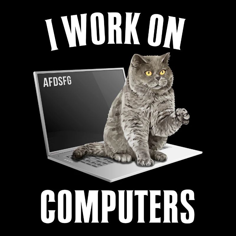 Working with Computers and Cats English