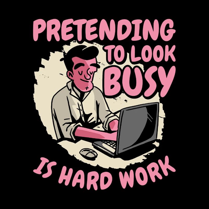 Pretending Busy Hard Work Employee Office Work