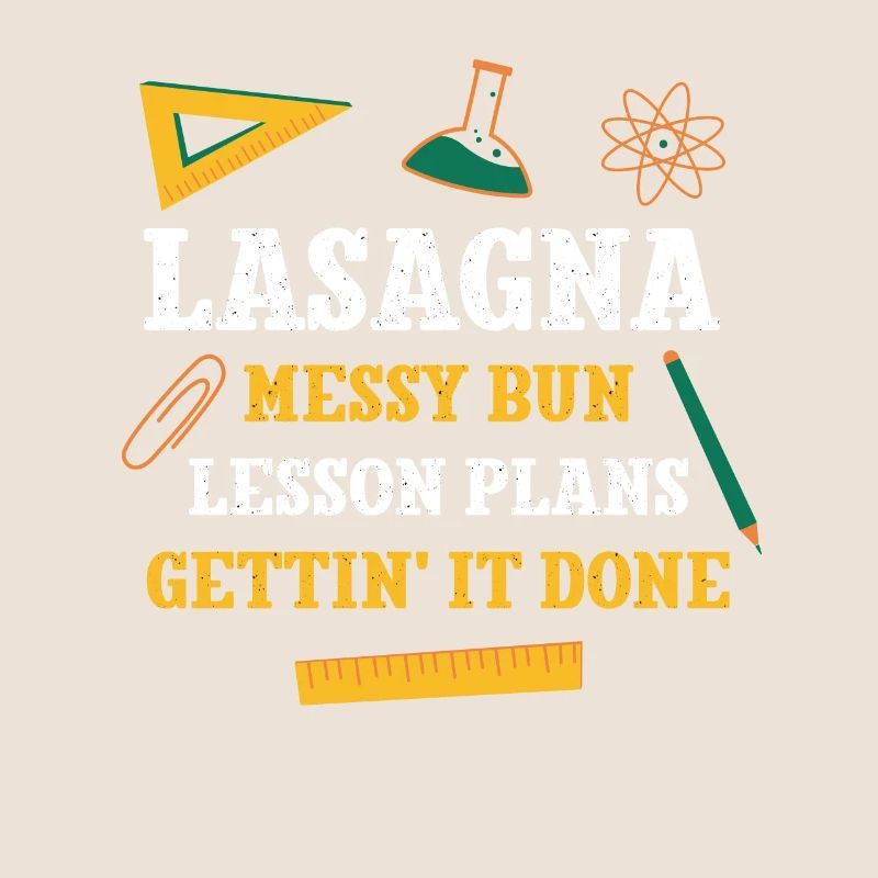 Lasagnes Messy Bun Plans de leçon Drôle Professeur