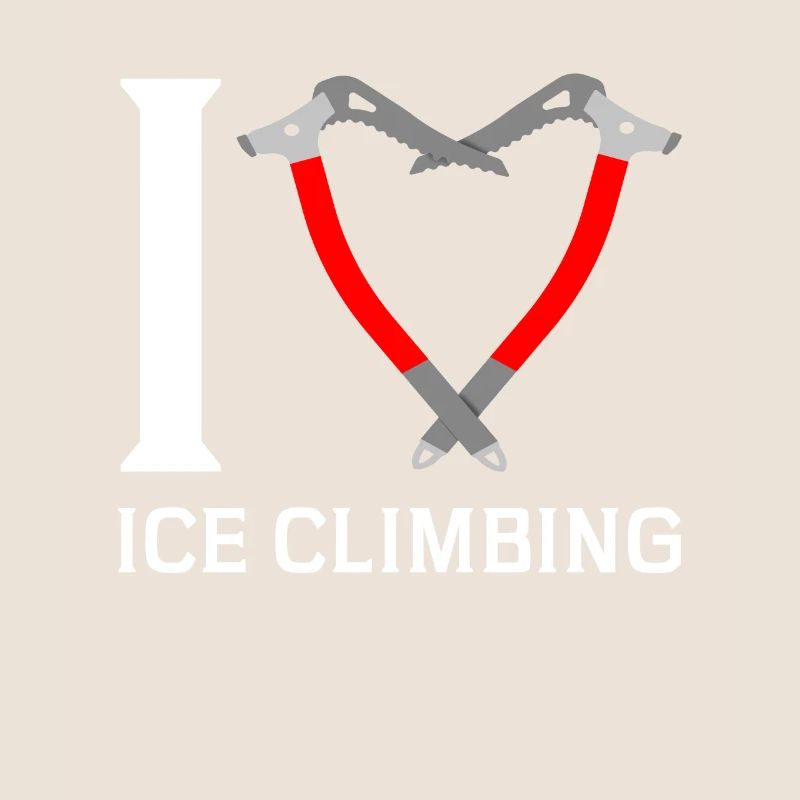 Ich Liebe Eisklettern Eiskletterer Eispickel