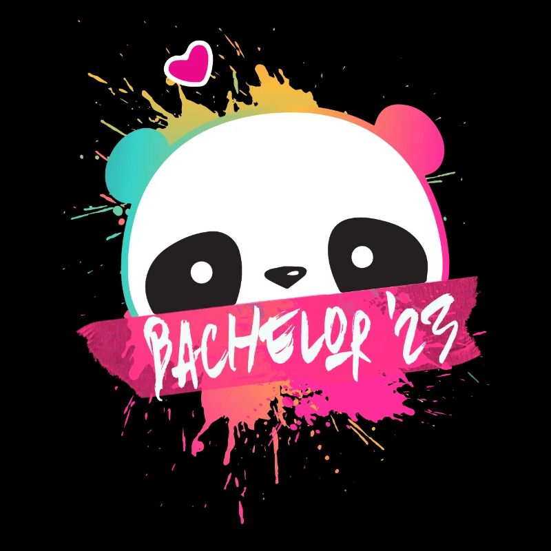 Bachelor '23 Motto mit Panda - Uni Abschluss 2023