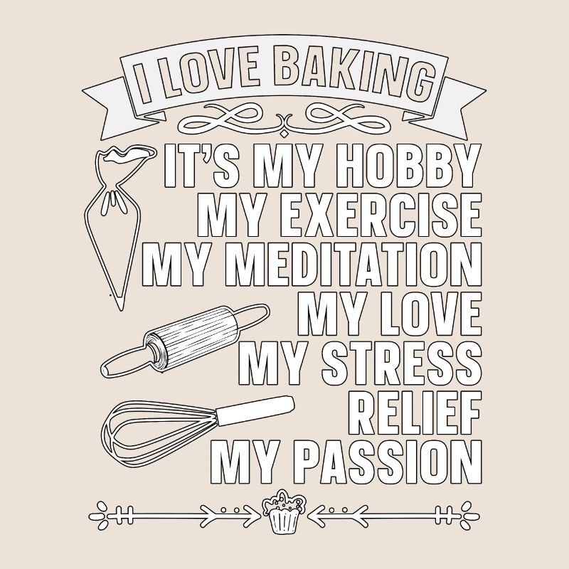 Baker I Love Baking Bakery Chef Cupcake Bake