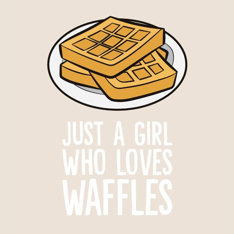 Nur ein Mädchen, das Waffeln liebt