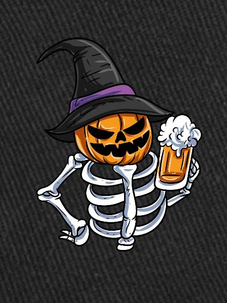 Skeleton Pumpkin Face