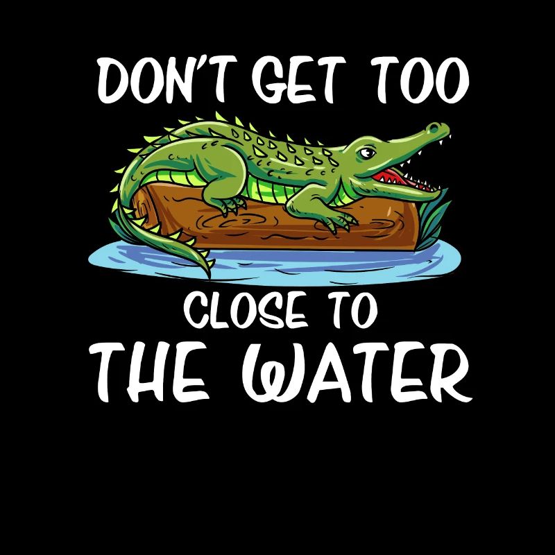 Sunbathing crocodile