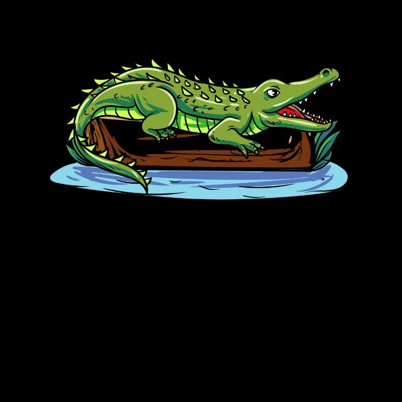 Sunbathing crocodile