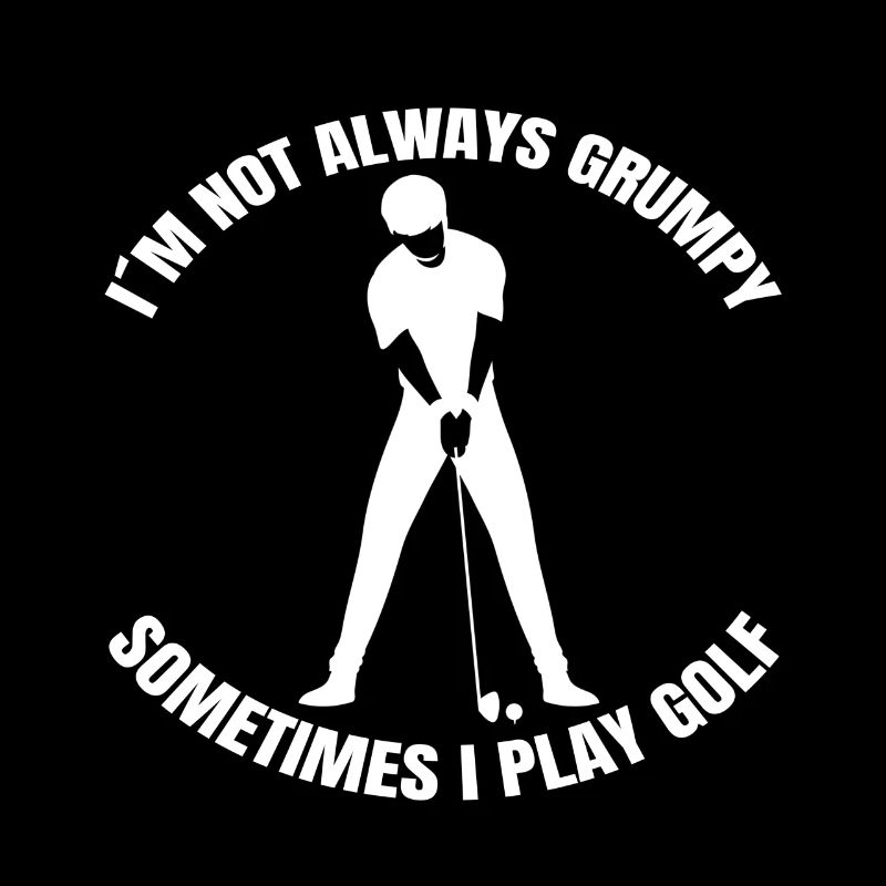 Golf Golfschläger Golfspielerin Spruch Golfball