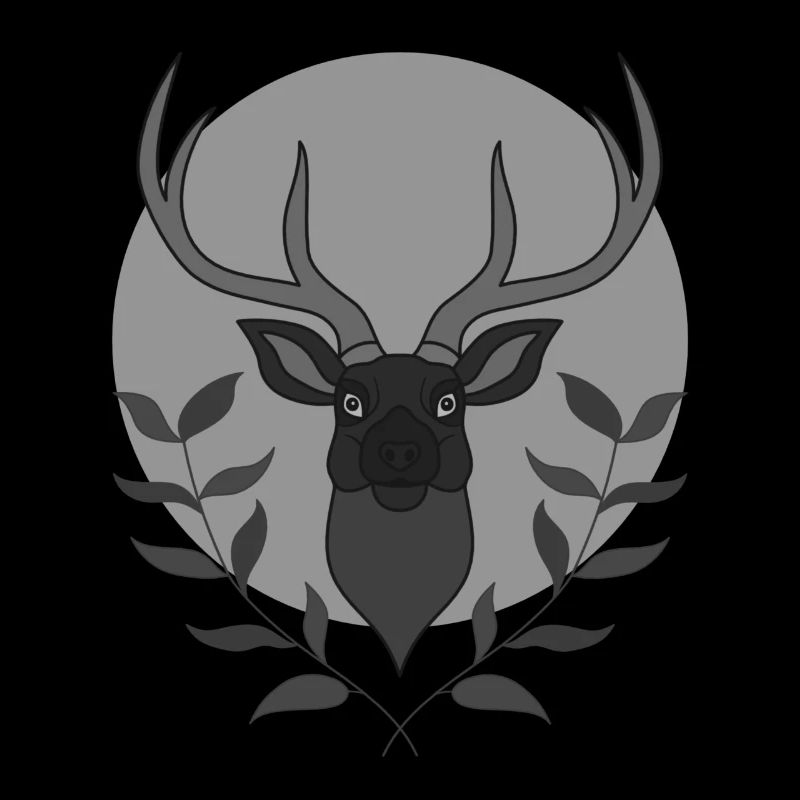 Rothirsch Geweih mit Hirschgeweih