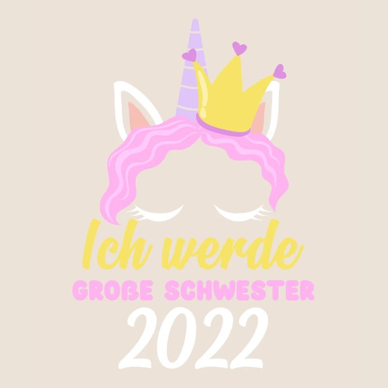 Mädchen Einhorn Ich Werde Große Schwester 2022