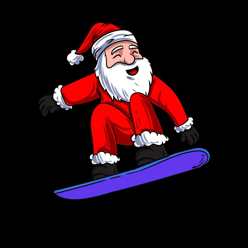 Weihnachtsmann Snowboarding