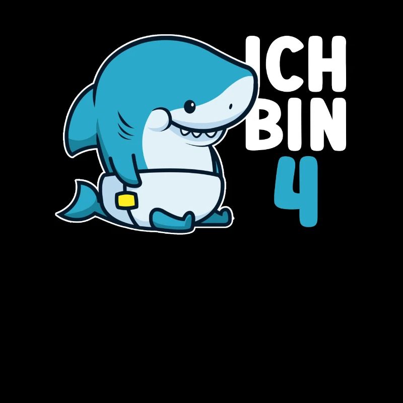 Ich Bin 4 - 4. Geburtstag Hai Haifisch